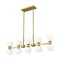 Z-Lite Artemis Linear Chandelier, 10-Light, 5 In.W x 40 In.L x 12.75 In.H, Modern Gold/Matte Opal 494-10L-MGLD - alternate 5